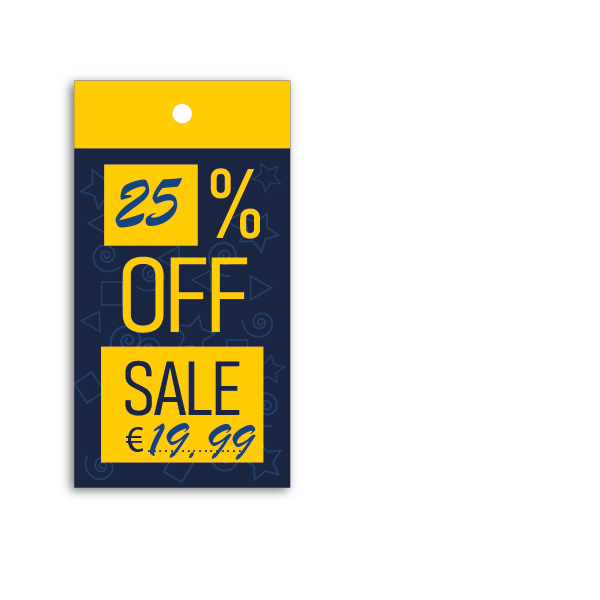Strung Pricing Tags - Sale  45mm x 85mm - 100 Per Pack