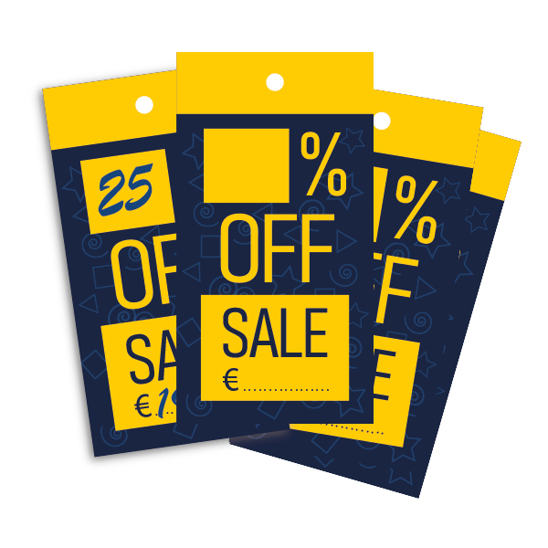 Strung Pricing Tags - Sale  45mm x 85mm - 100 Per Pack