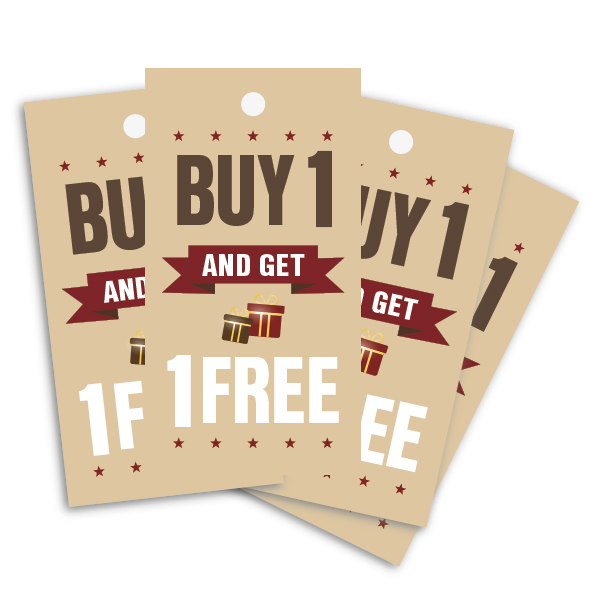 Strung Pricing Tags - Buy 1 Get 1 Free 45mm x 85mm - 100 Per Pack