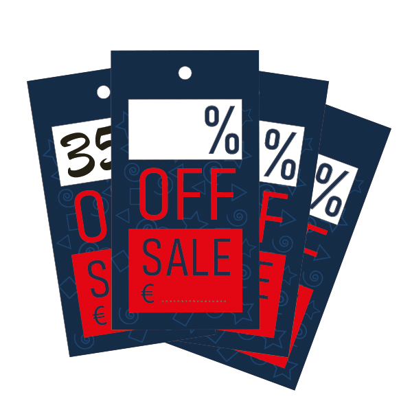 Strung Pricing Tags - Sale  45mm x 85mm - 100 Per Pack