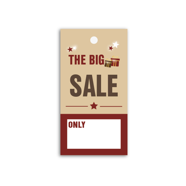 Strung Pricing Tags - Big Sale 45mm x 85mm - 100 Per Pack