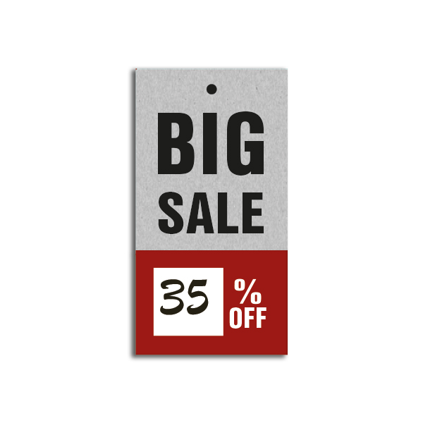 Strung Pricing Tags - Big Sale  Off 45mm x 85mm - 100 Per Pack
