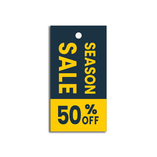 Strung Pricing Tags - Season Sale 50 Off 45mm x 85mm - 100 Per Pack