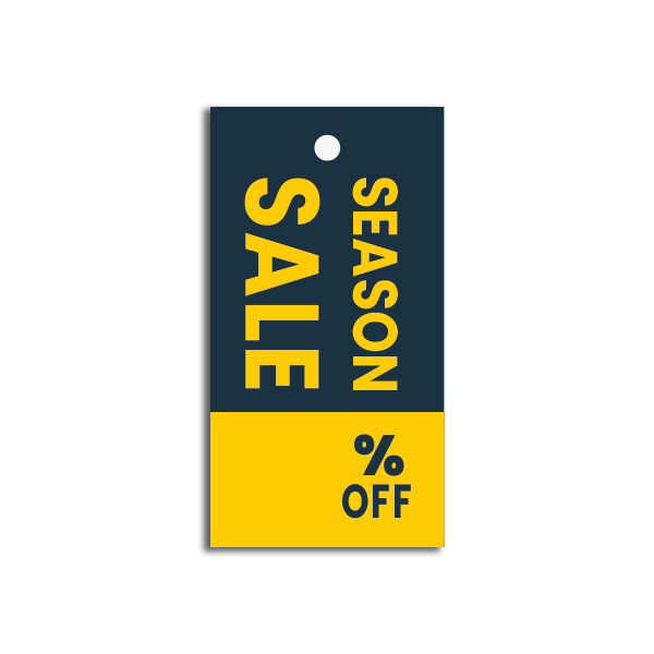 Strung Pricing Tags - Season Sale -  Off 45mm x 85mm - 100 Per Pack