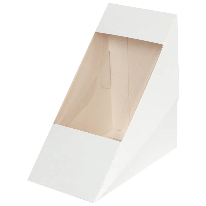 White Compostable Deep Fill Sandwich Pack 123x72x123mm - 500x Per Pack