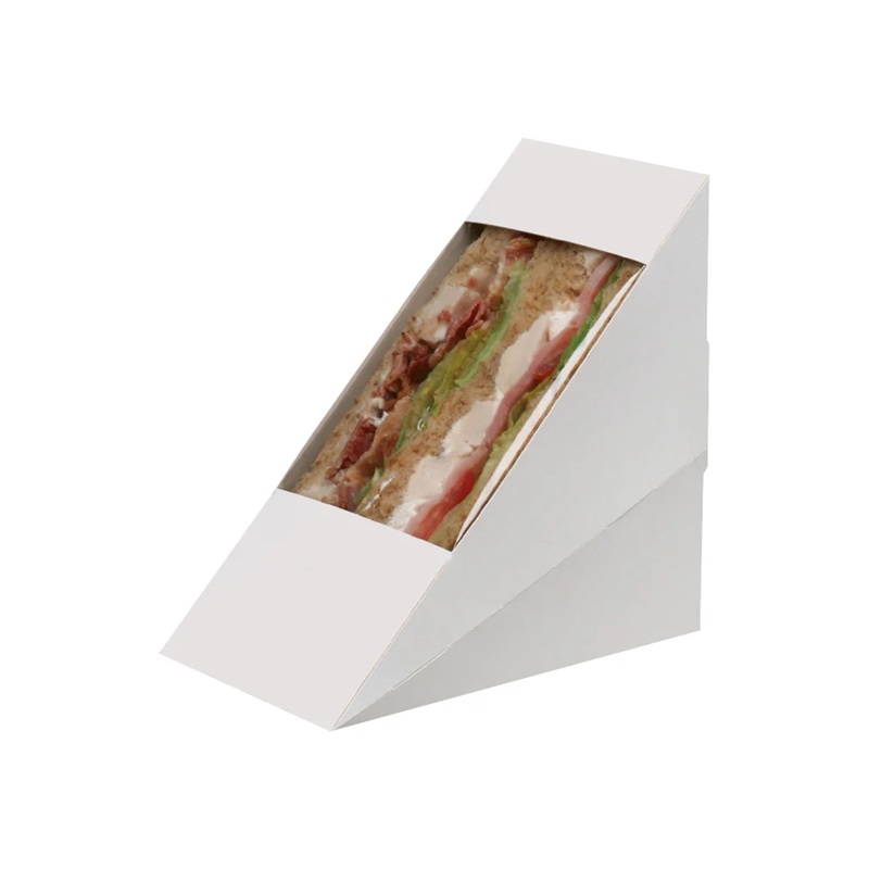 White Compostable Deep Fill Sandwich Pack 123x72x123mm - 500x Per Pack