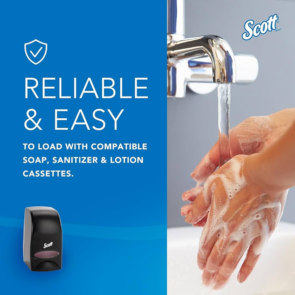 Scott Aquarius Hand Soap Dispenser Black - 1x Per Pack Scott Aquarius Hand Soap Dispenser Black - 1x Per Pack