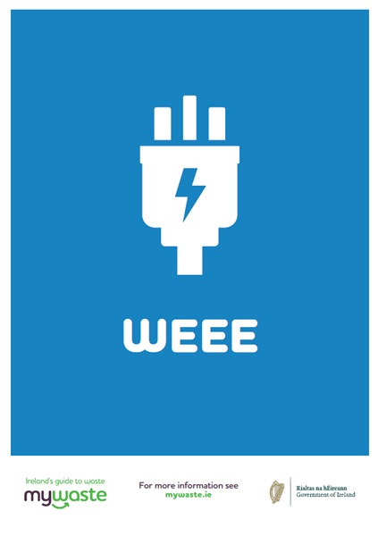  Label A5 - Recycle Waste Weee - 1x Per Pack