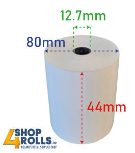 Thermal Till Rolls 44mm x 80mm - 20 Rolls Per Box