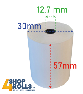 Credit Card Rolls 57mm x 30mm - 20 Rolls Per Box