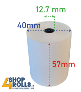 Thermal Till Rolls 57mm x 40mm - 20 Rolls Per Box