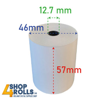 Thermal Till Rolls 57mm x 46mm - 20 Rolls Per Box