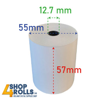 Credit Card Rolls 57mm x 55mm - 20 Rolls Per Box