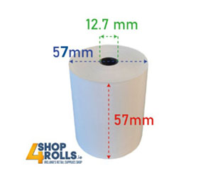 57mm x 57mm x 12.7mm Plain Paper till Rolls