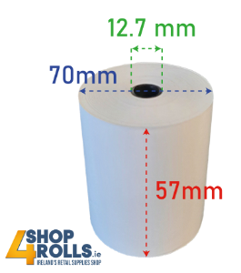 Thermal Till Rolls 57mm x 70mm - 20 Rolls Per Box