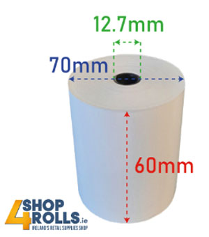 Thermal Till Rolls 60mm x 70mm - 20 Rolls Per Box 