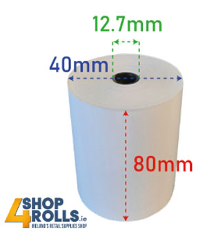 Thermal Till Rolls 80mm x 40mm - 20 Rolls Per Box