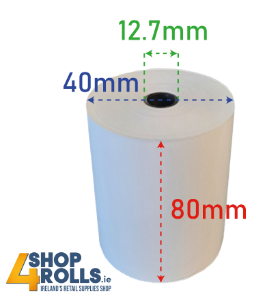 Thermal Till Rolls 80mm x 40mm - 20 Rolls Per Box