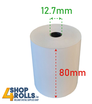 80mm Thermal Till Rolls 65GSM - 20 Rolls Per Box