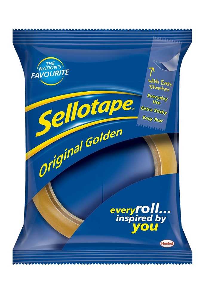 Sellotape Original Golden Tape 24mm x 66m - 1x Roll Per Pack