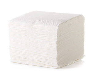 Lunch Napkins White - 1Ply 30x30cm 4x Fold - 500x Per Pack