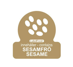 Allergy Food Label Sesame - 30mm x 30mm - 500 Labels Per Pack