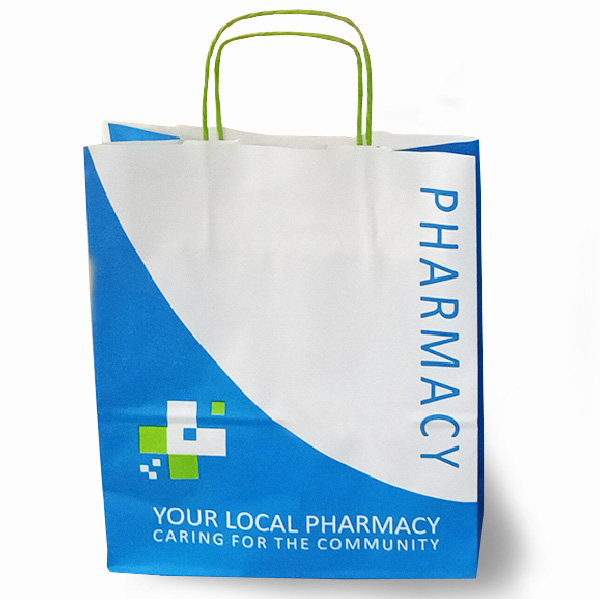 Twisted Rope Handle Pharmacy Bags Medium - 250x Per Pack