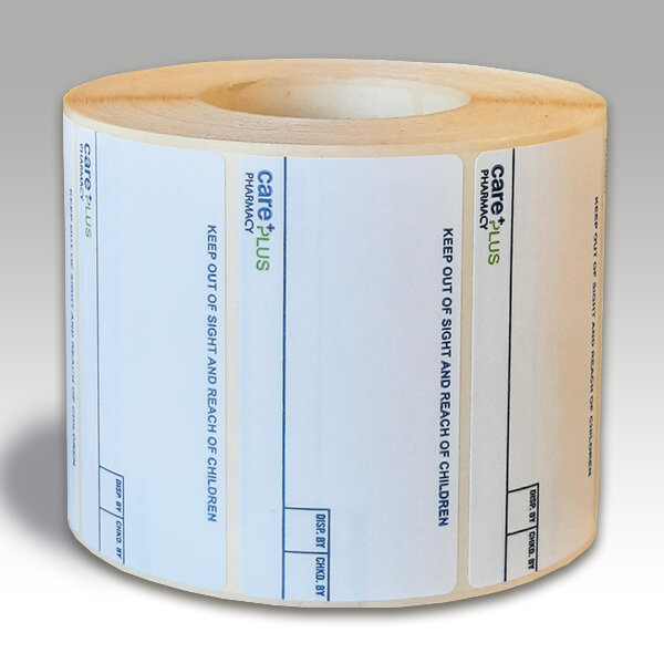 Pharmacy Labels Care Plus 37mm x 70mm - 1000x Labels Per Roll