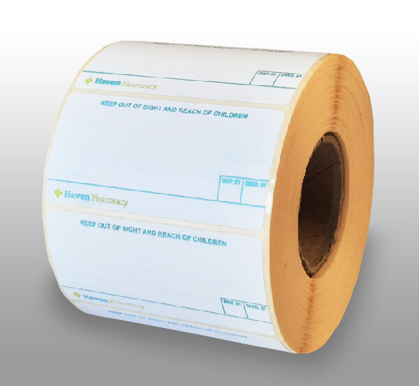 Pharmacy Labels Haven 37mm x 70mm - 1000x Labels Per Roll