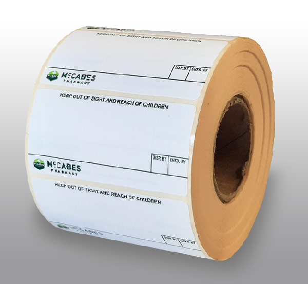 Pharmacy Labels McCabes 37mm x 70mm - 1000x Labels Per Roll