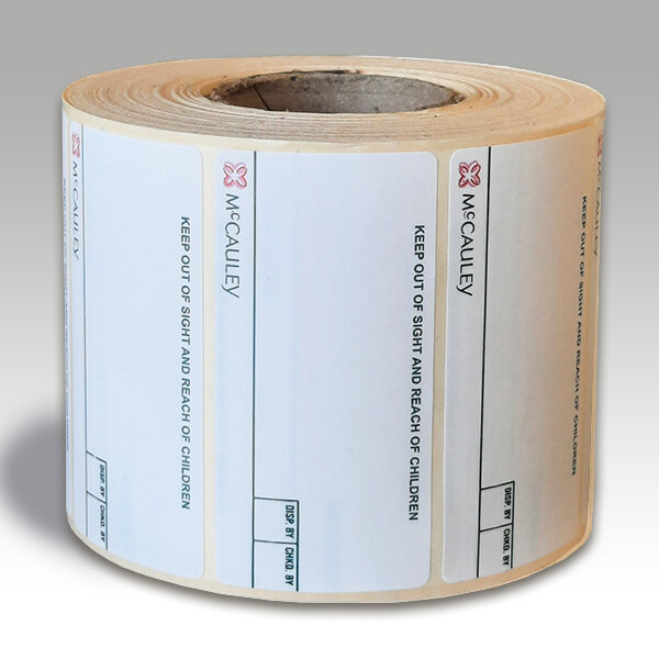 Pharmacy Labels McCauley 37mm x 70mm - 1000x Labels Per Roll