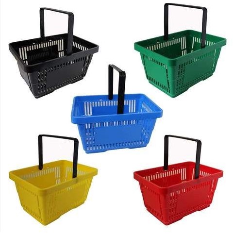 Red Plastic Shopping Basket - 28L - 1 Per Pack