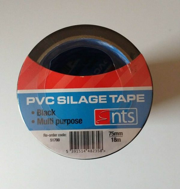 Silage PVC Black Tape 75mm x 18Metres - 6x Rolls Per Pack