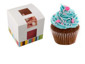 Single Window White Design Cake Box - 500 Per Pack