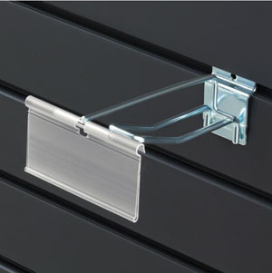 Slatwall Double Hook with Swinging Pocket 100mm - 1 Per Pack Slatwall Double Hook with Swinging Pocket 100mm - 1 Per Pack
