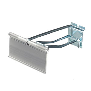 Slatwall Double Hook with Swinging Pocket 100mm - 1 Per Pack Slatwall Double Hook with Swinging Pocket 100mm - 1 Per Pack