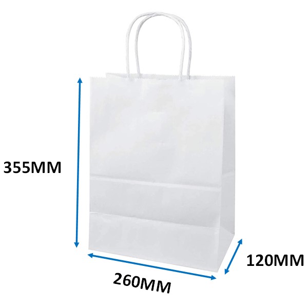 Small Fashion Bags - Twisted Handle White - 125x Per Pack