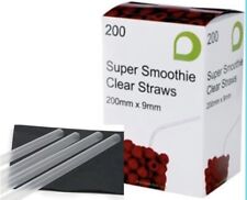 PP Straws Clear Smoothie in Dispenser - 9mm x 200mm - 200x Per Pack