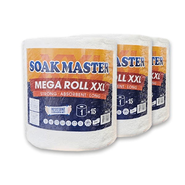 Soak Master - The 100Metre Mega Kitchen Roll - 1x Roll Per Pack Soak Master - The 100Metre Mega Kitchen Roll - 1x Roll Per Pack