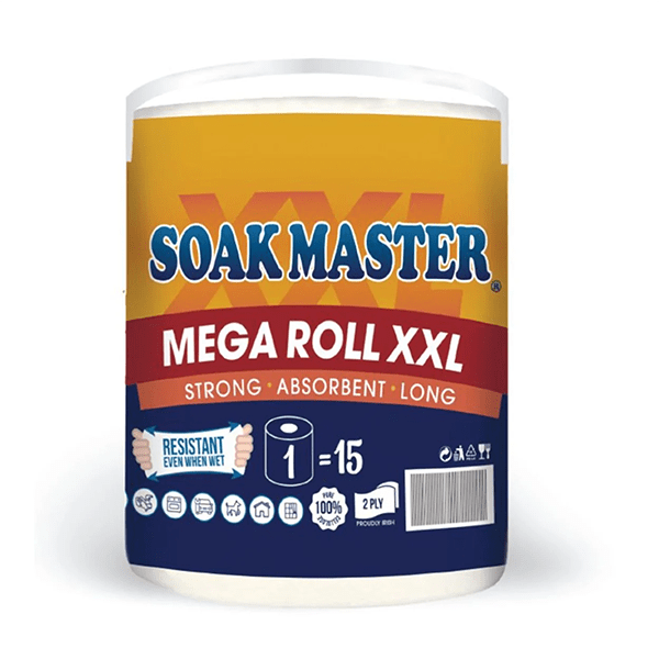Soak Master - The 100Metre Mega Kitchen Roll - 1x Roll Per Pack Soak Master - The 100Metre Mega Kitchen Roll - 1x Roll Per Pack