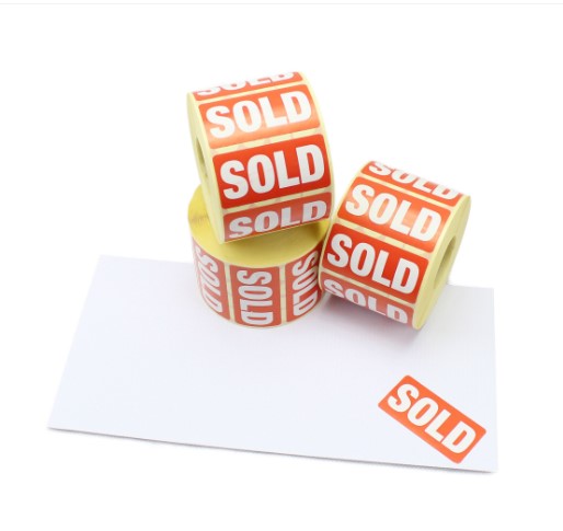 Sold Parcel Labels - 89mm x 36mm - 1000x Labels Per Roll