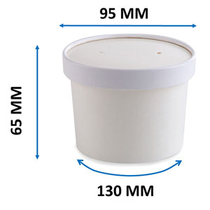 8oz/12oz White - Soup Cup Lids - 25x Per Pack