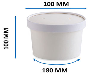 16oz White - Soup Cup Lids - 25x Per Pack