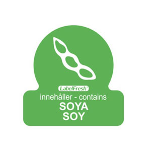 Allergy Food Label Soy - 30mm x 30mm - 500 Labels Per Pack