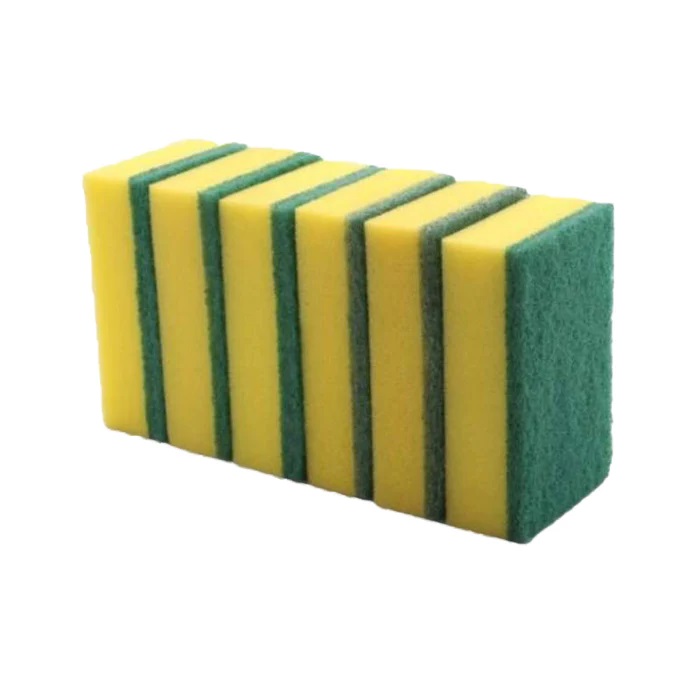 Optima Proclean Jumbo Sponge Scourers - 6 Per Pack 