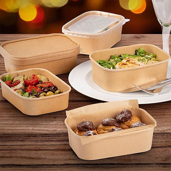 Large Kraft Deli Containers 1000ml - 50x Per Pack
