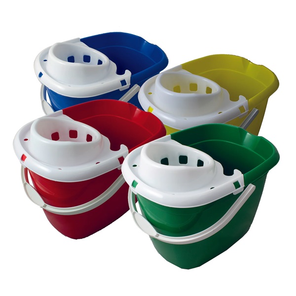 Standard Mop Bucket with Wringer Red 15 Litre - 1x Per Pack