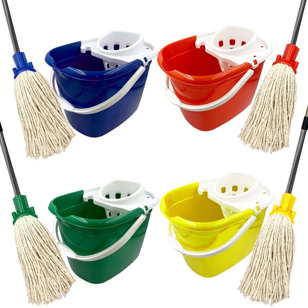 Standard Mop Bucket with Wringer Yellow 15 Litre - 1x Per Pack