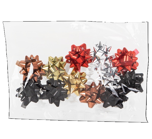 Star Metallic Bows - 50mm  - 10x Per Pack