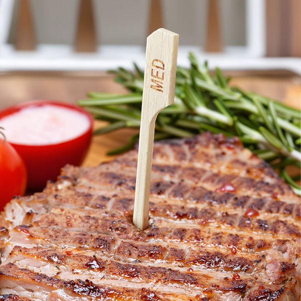 Bamboo Steak Markers - Med - 90mm - 100x Per Pack